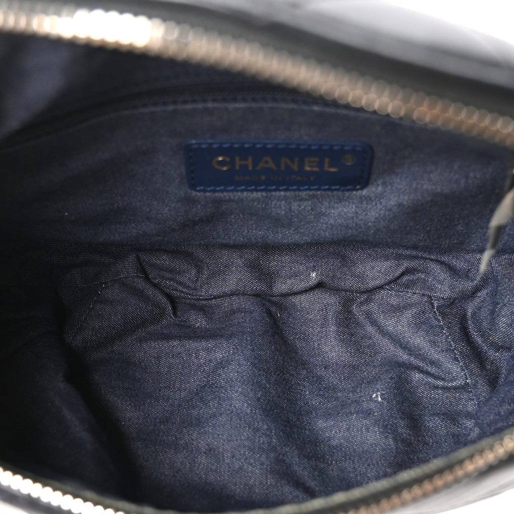 Chanel Lambskin Quilted Resin Bi-Color Waist Bag Fanny Pack Black