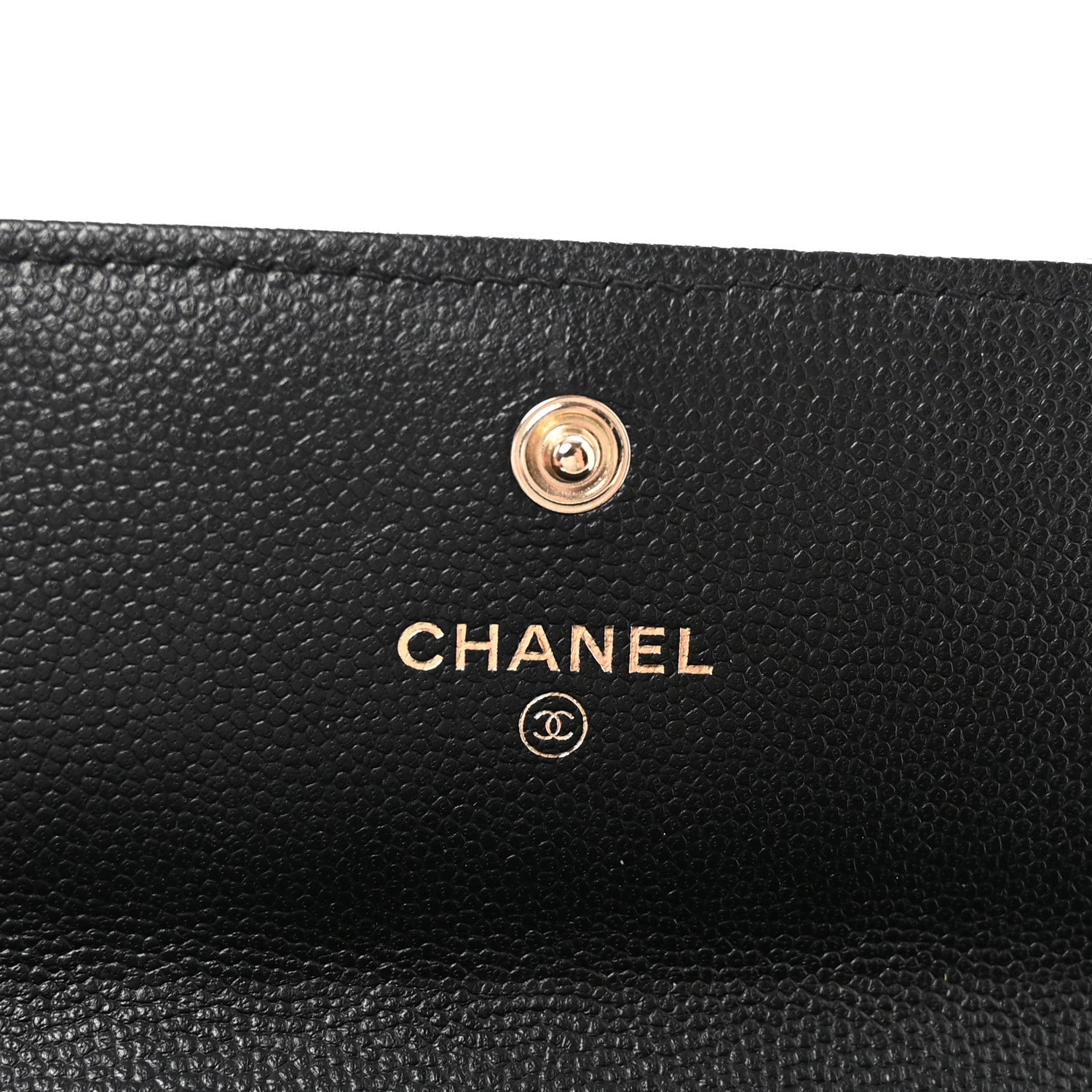 Caviar Quilted Long Boy Flap Wallet Black