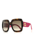 Gucci Square Frame GG0102S Sunglasses Glitter Pink Multi