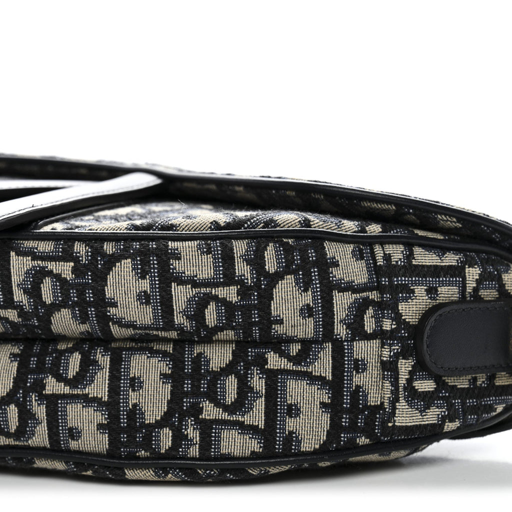 Christian Dior Oblique Saddle Bag Blue