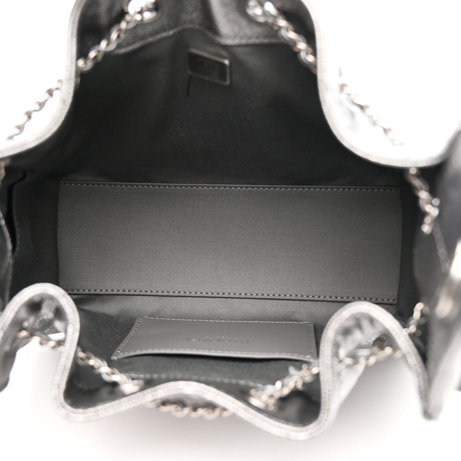 Chanel Metallic Caviar Quilted Mini Chanel 25 Handbag Anthracite