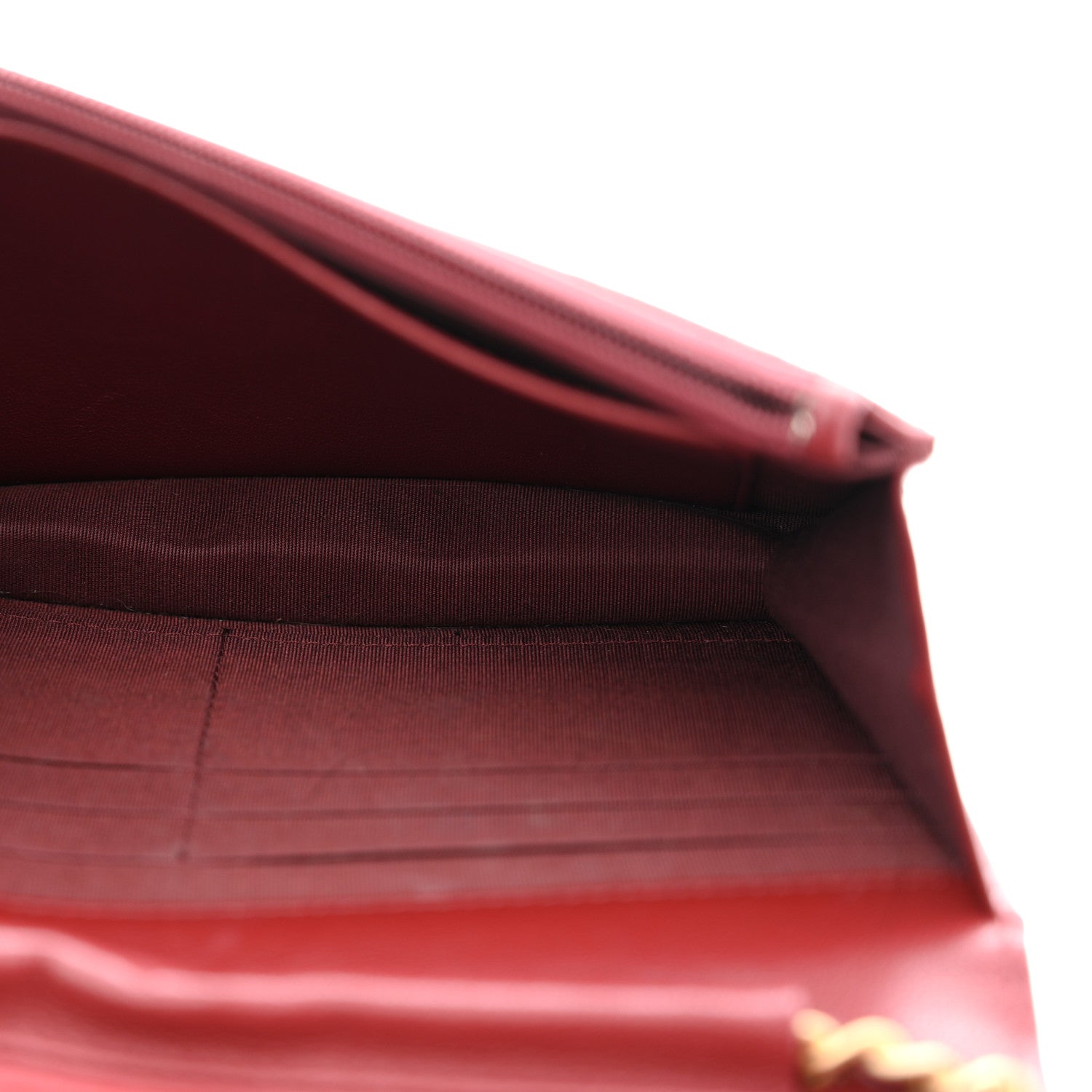 Chanel Lambskin Quilted Infinity Wallet On Chain WOC Burgundy