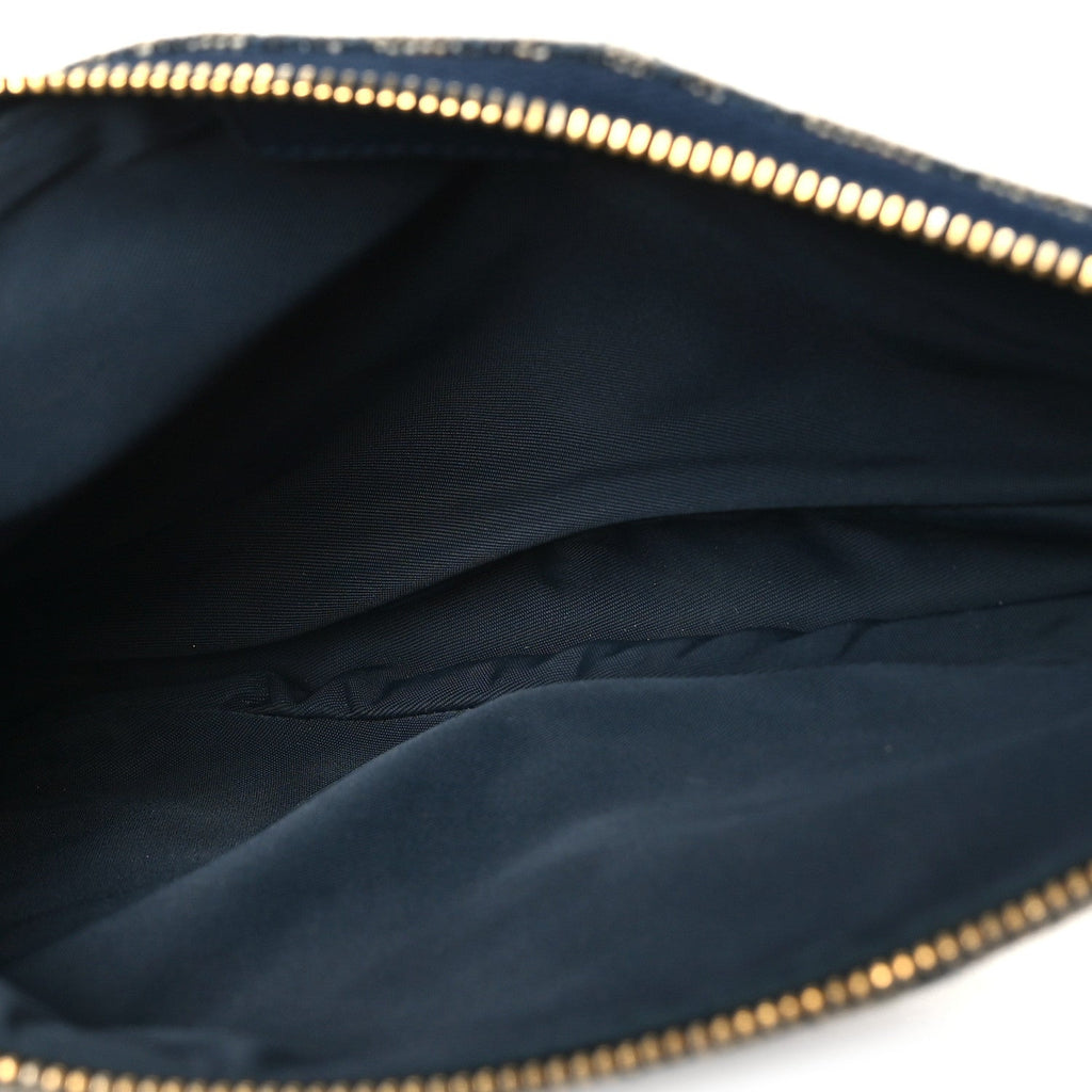 Christian Dior Monogram Mini Saddle Pochette Navy