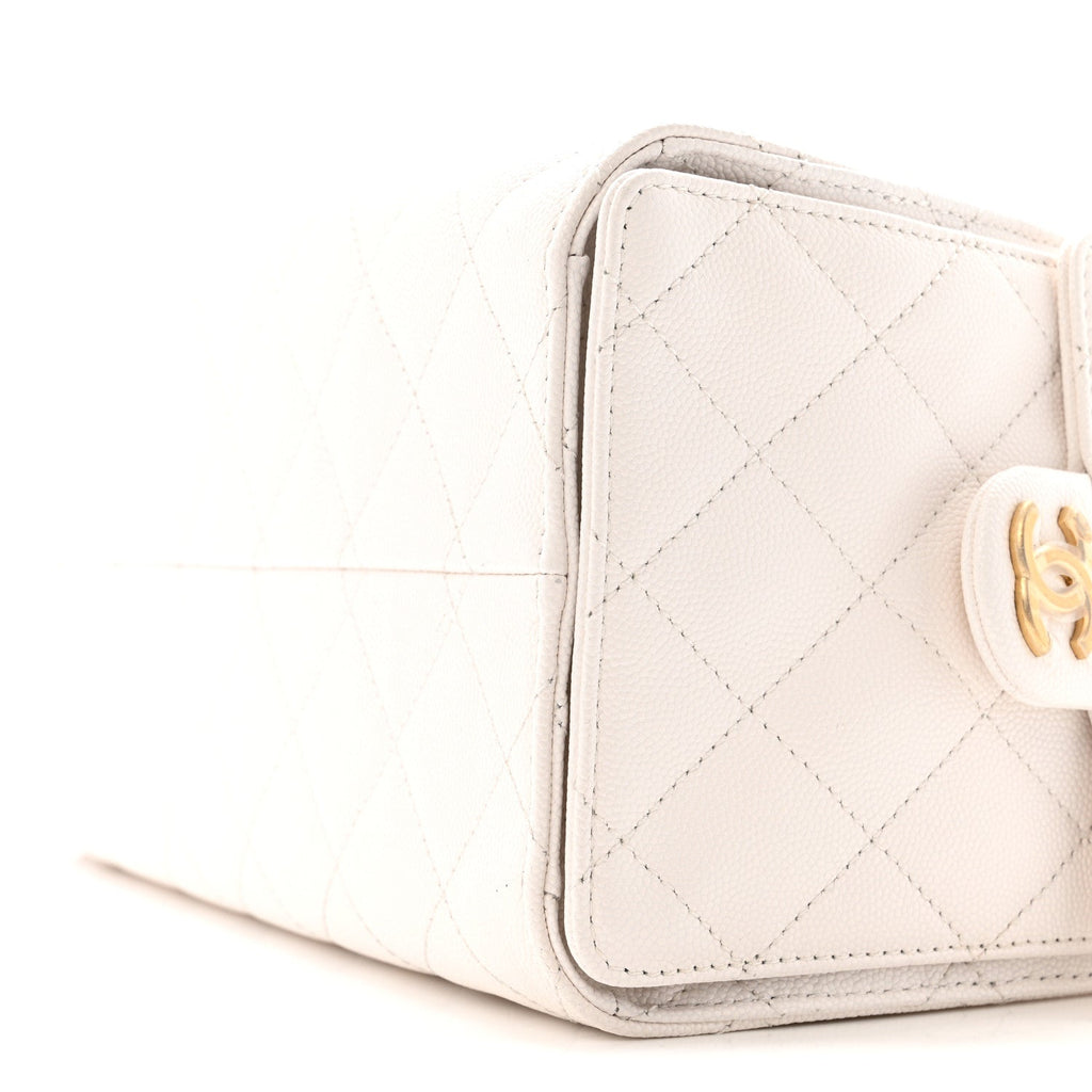 Chanel Caviar Quilted Small Chanel 25 Handbag White