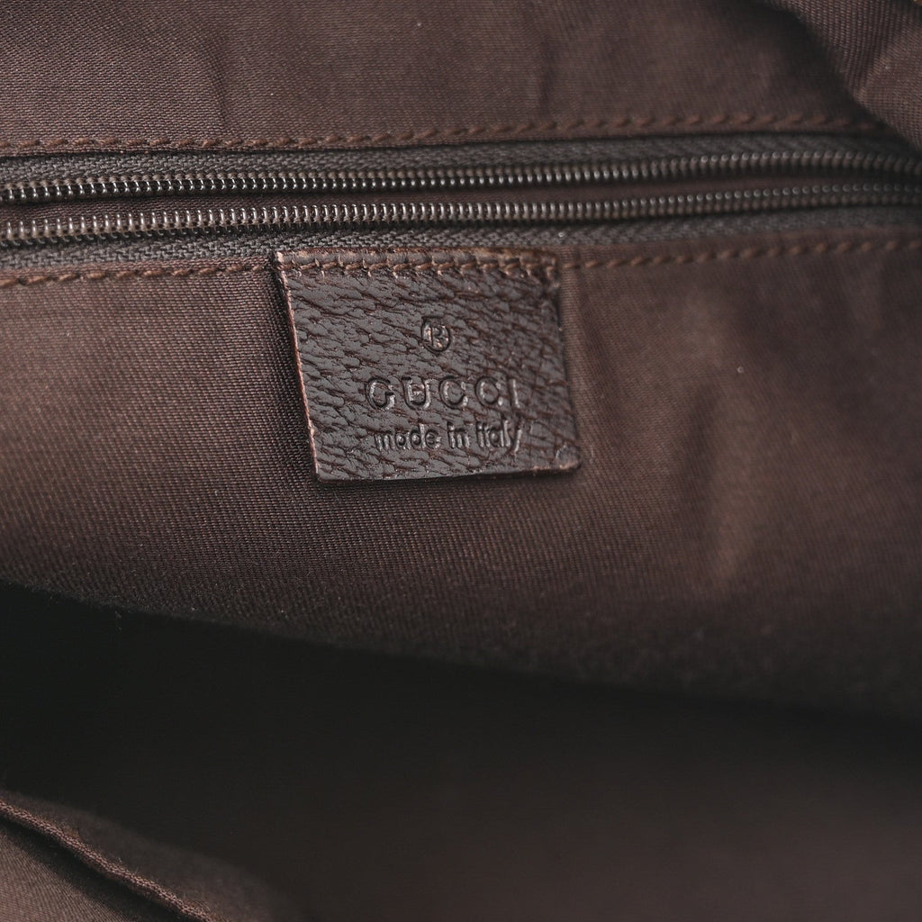 Gucci Monogram Abbey Messenger Bag Dark Brown