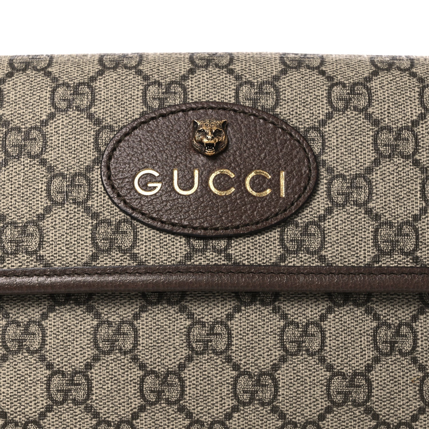 Gucci GG Supreme Monogram Neo Vintage Web Belt Bag Brown