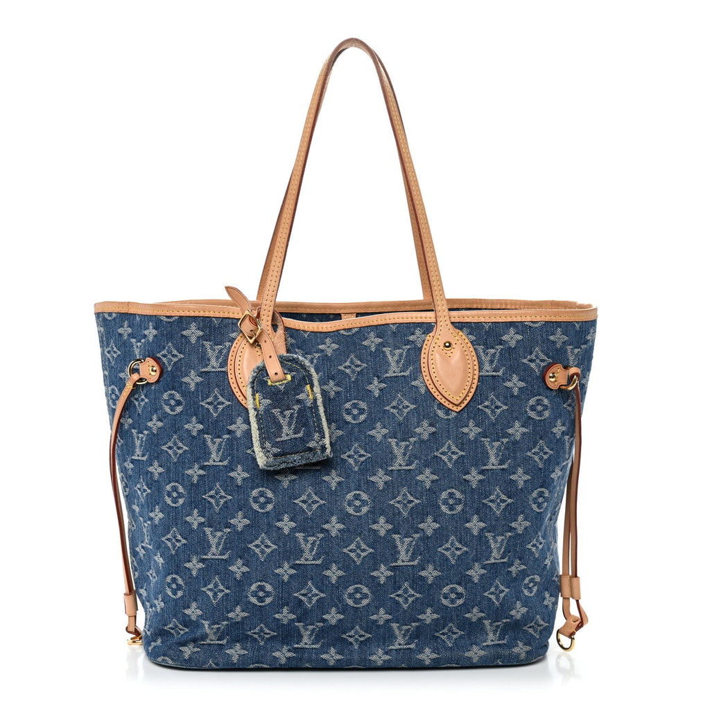 Louis Vuitton Monogram Denim Neo Neverfull MM Blue