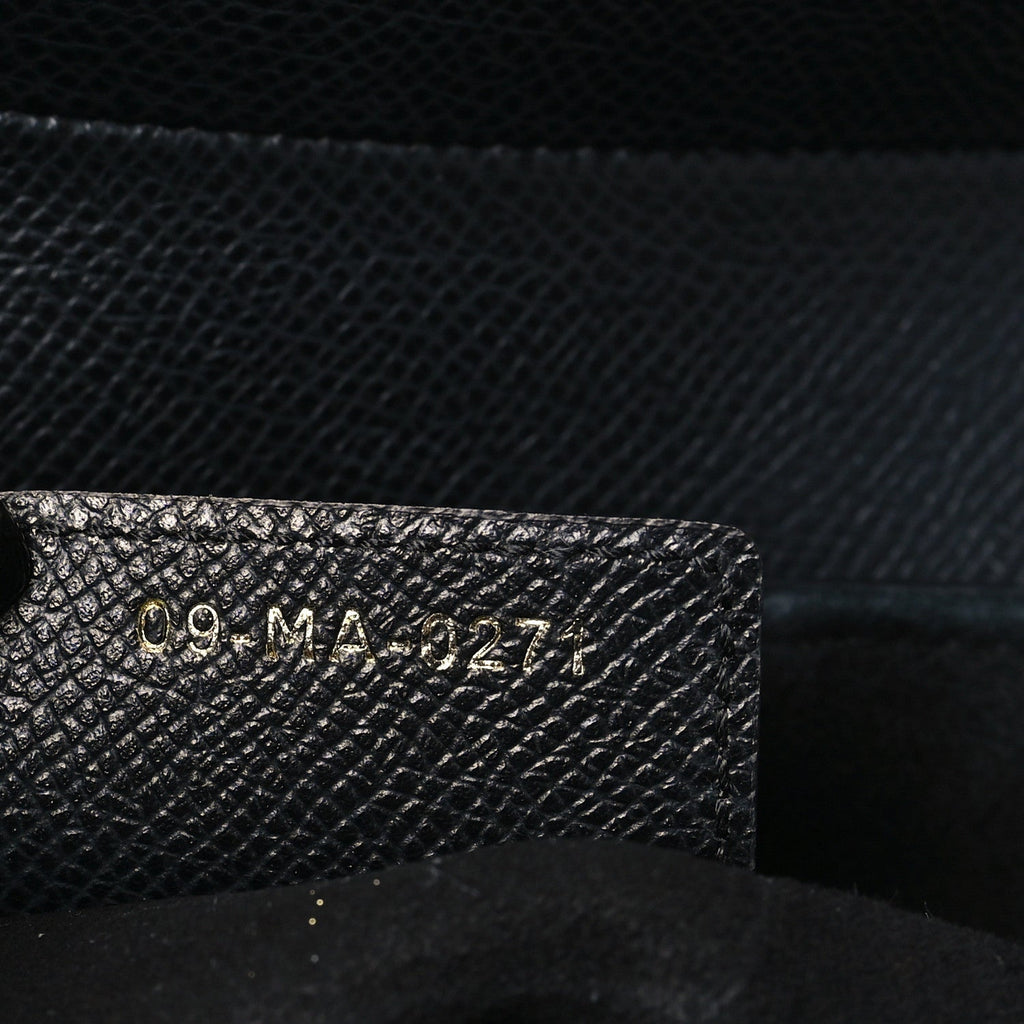 Christian Dior Grained Calfskin Saddle Bag Black