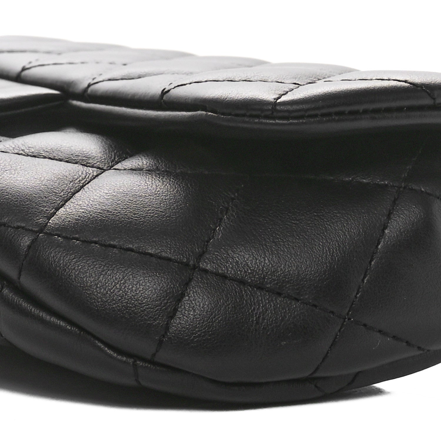 Chanel Calfskin Quilted CC Uniform Flap Belt Bag Black