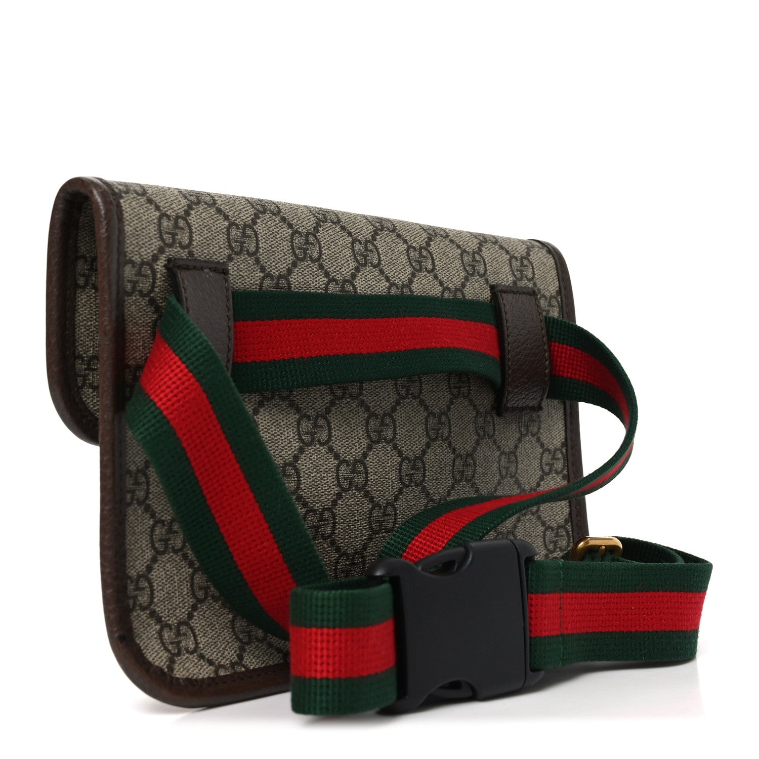 Gucci GG Supreme Monogram Neo Vintage Web Belt Bag Brown