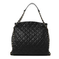 Chanel Calfskin Quilted Large Chain Me Hobo Black