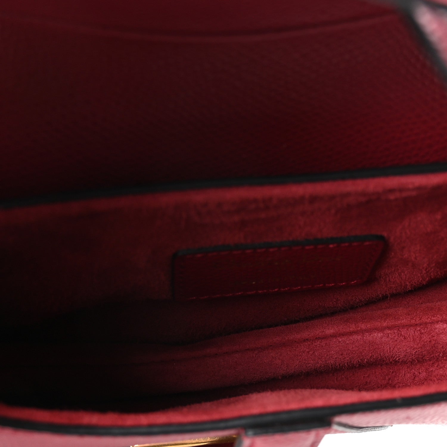 Christian Dior Grained Calfskin Mini Saddle Bag Red