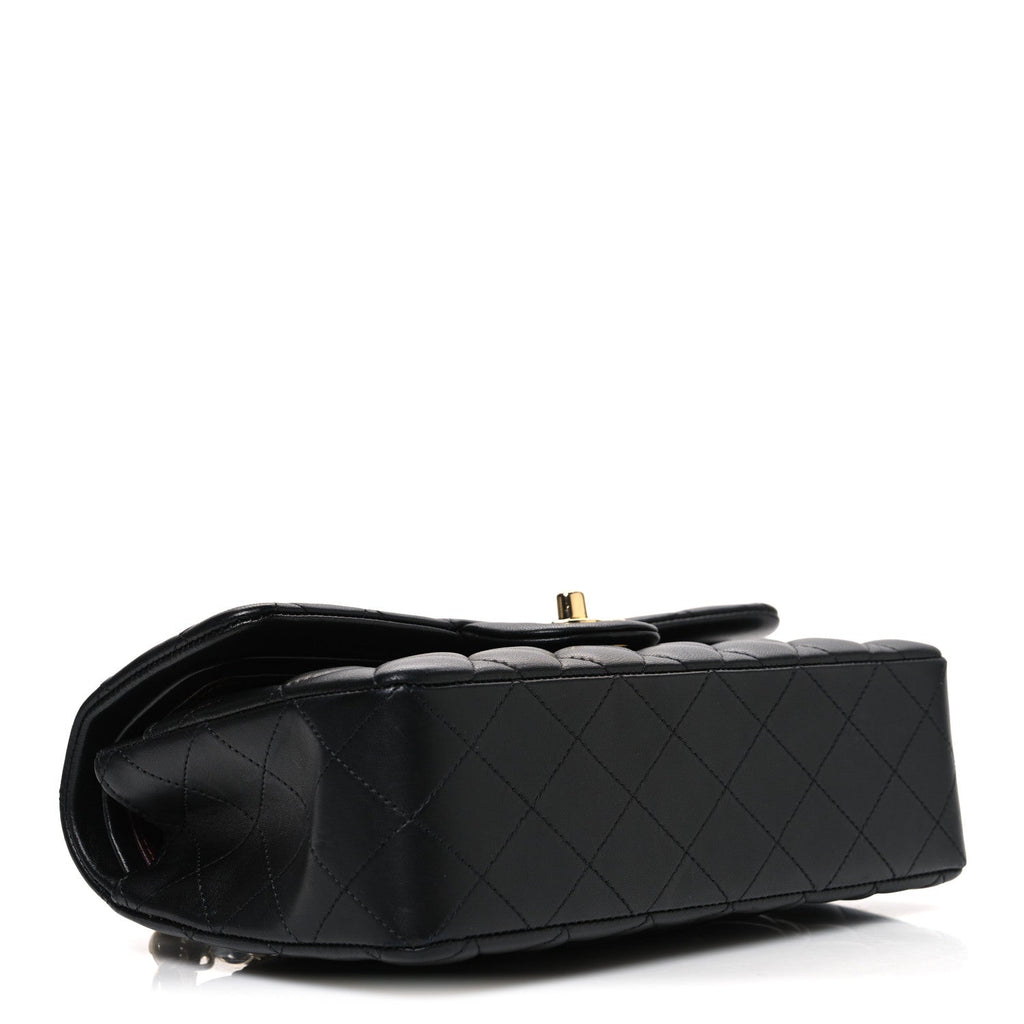 Chanel Lambskin Quilted Small Double Flap Black