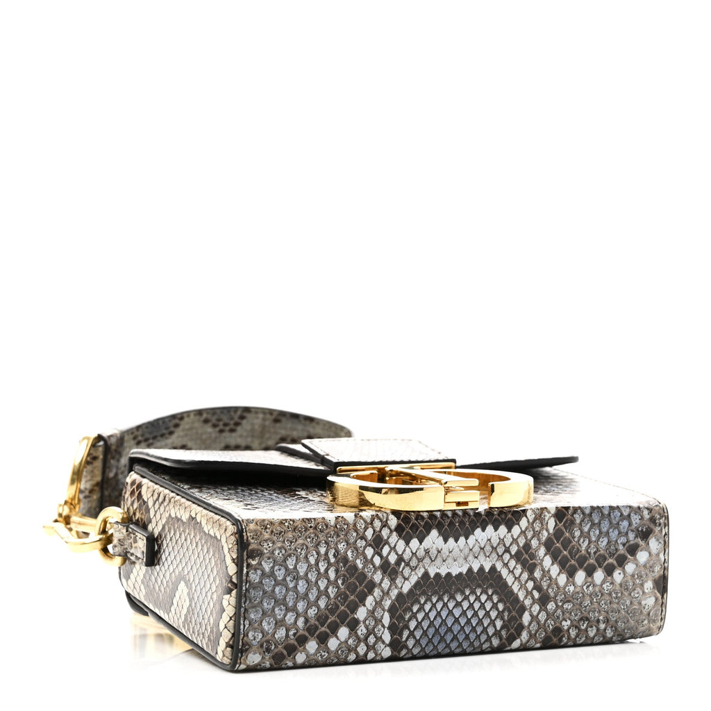 Christian Dior Snakeskin 30 Montaigne Box Bag Beige Multicolor