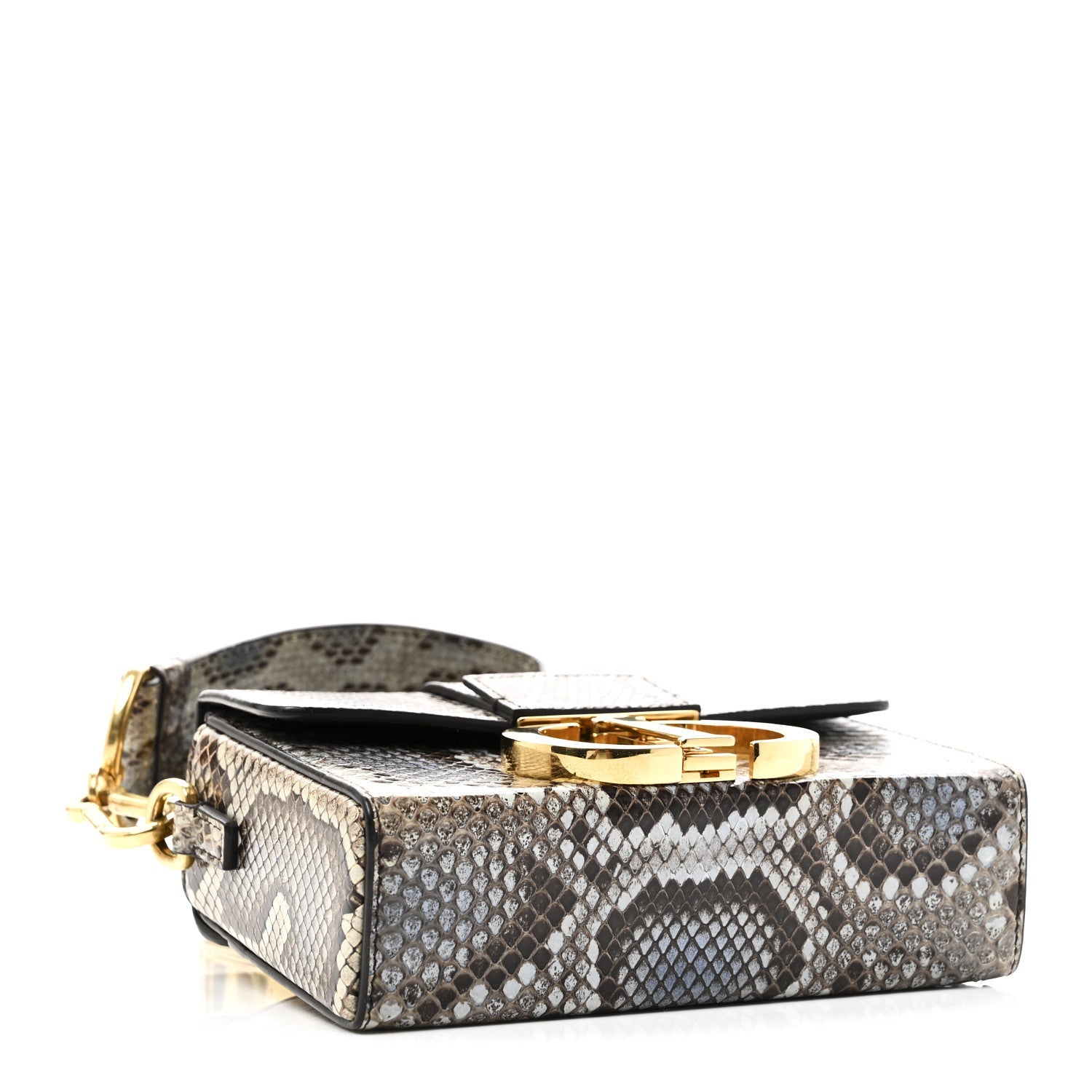 Christian Dior Snakeskin 30 Montaigne Box Bag Beige Multicolor