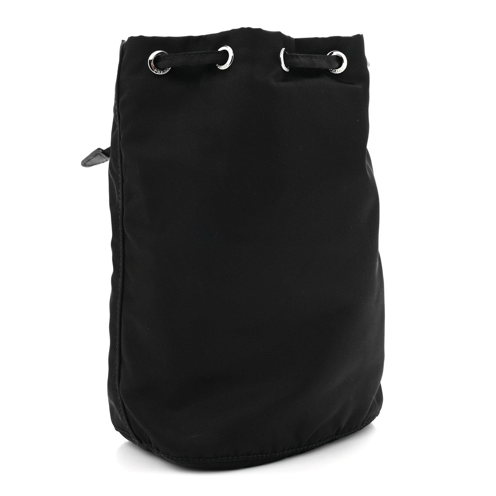 Prada Nylon Vela Drawstring Pouch Black