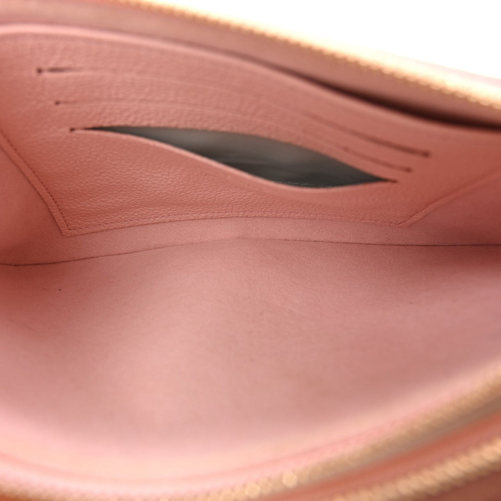 Louis Vuitton Empreinte Monogram Double Zip Pochette Rose