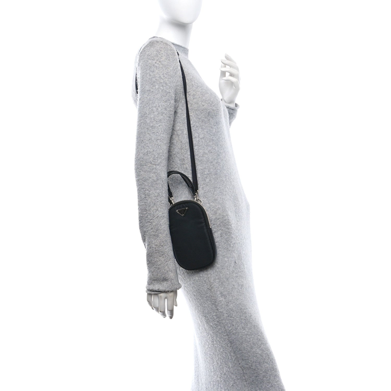 Prada Tessuto Nylon Pocket Mini Bag Black
