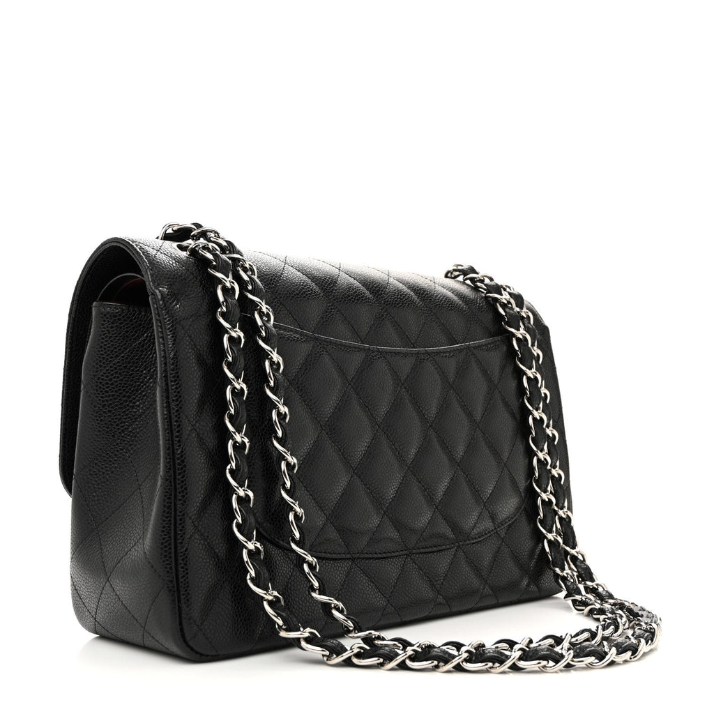 Chanel Caviar Quilted Jumbo Double Flap Black