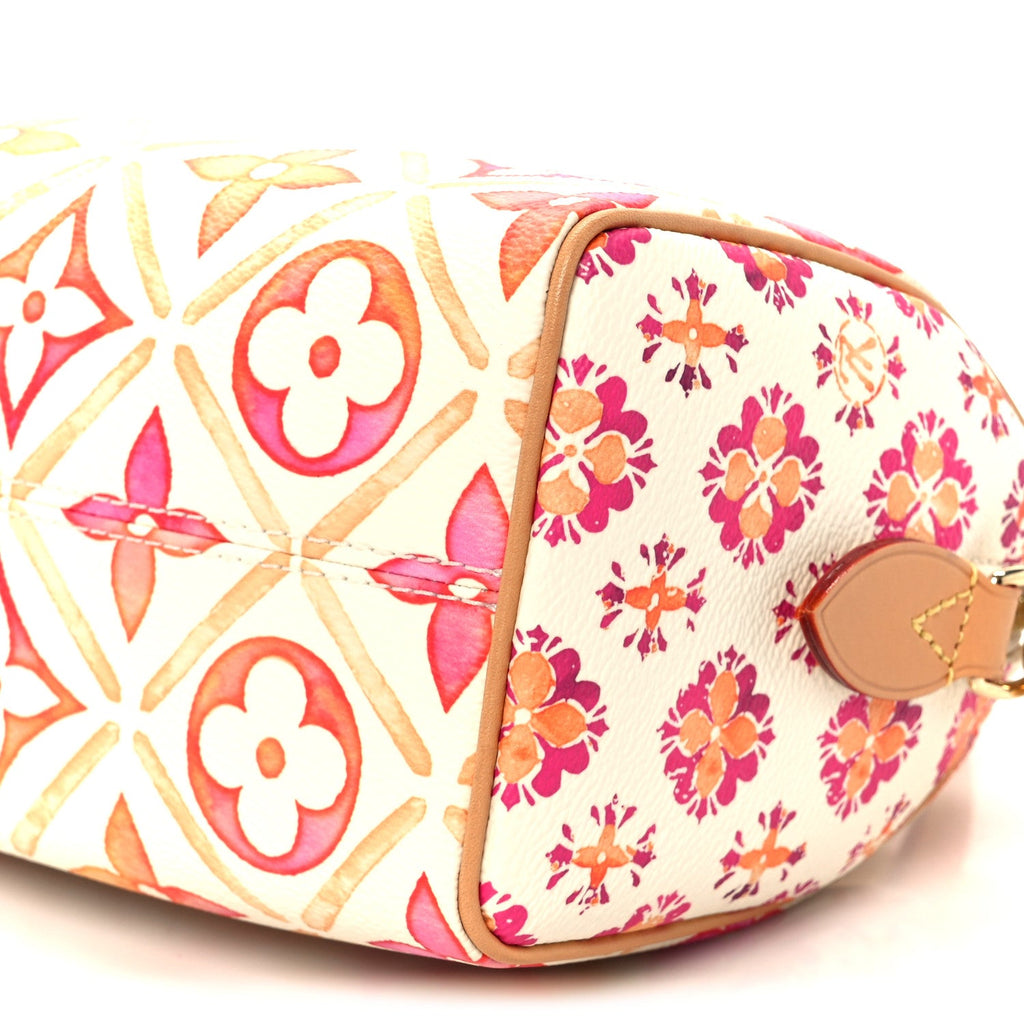 Louis Vuitton Monogram Tiles By The Pool  Speedy 20 Coral
