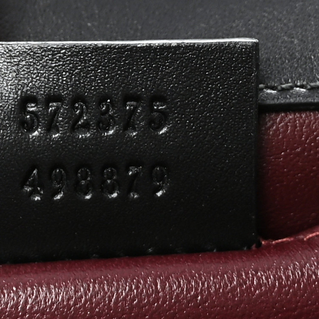 Gucci Smooth Calfskin Small Zumi Top Handle Shoulder Bag Black