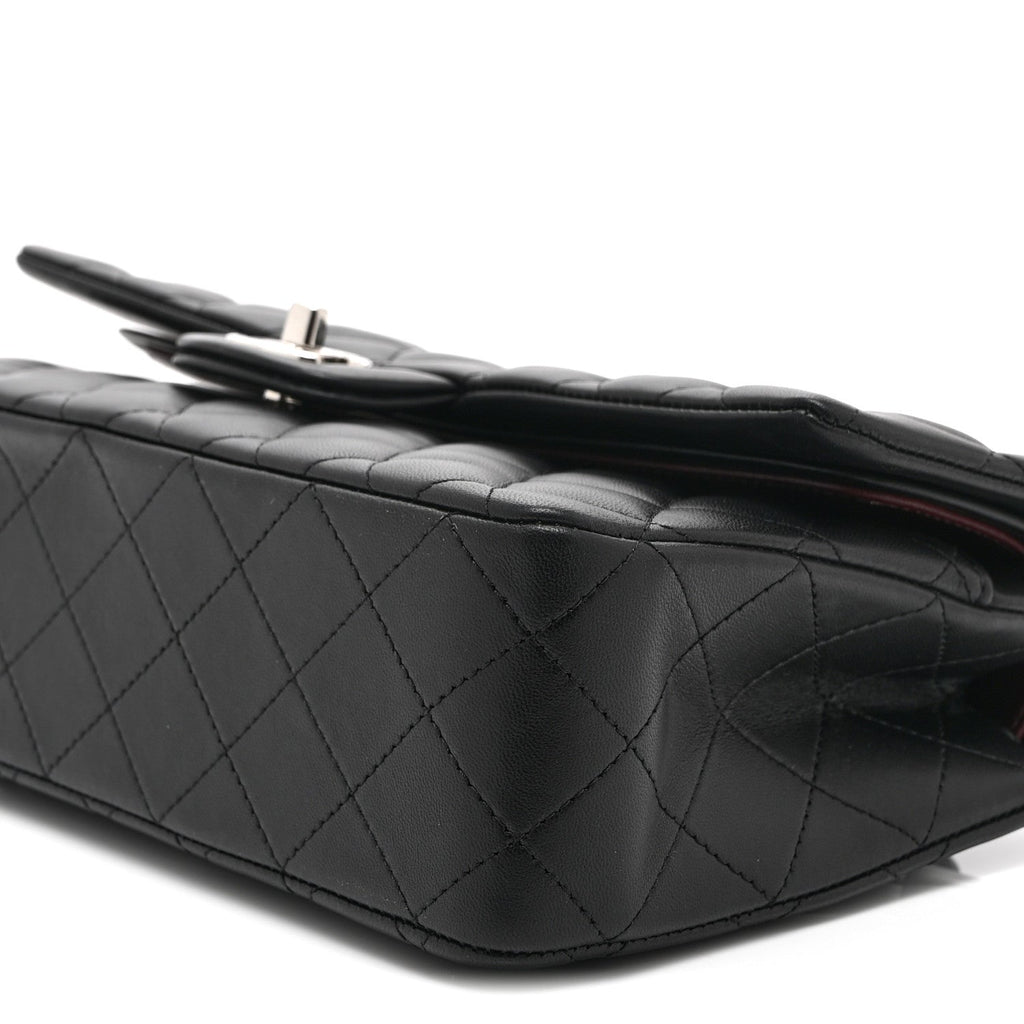Chanel Lambskin Quilted Medium Double Flap Black