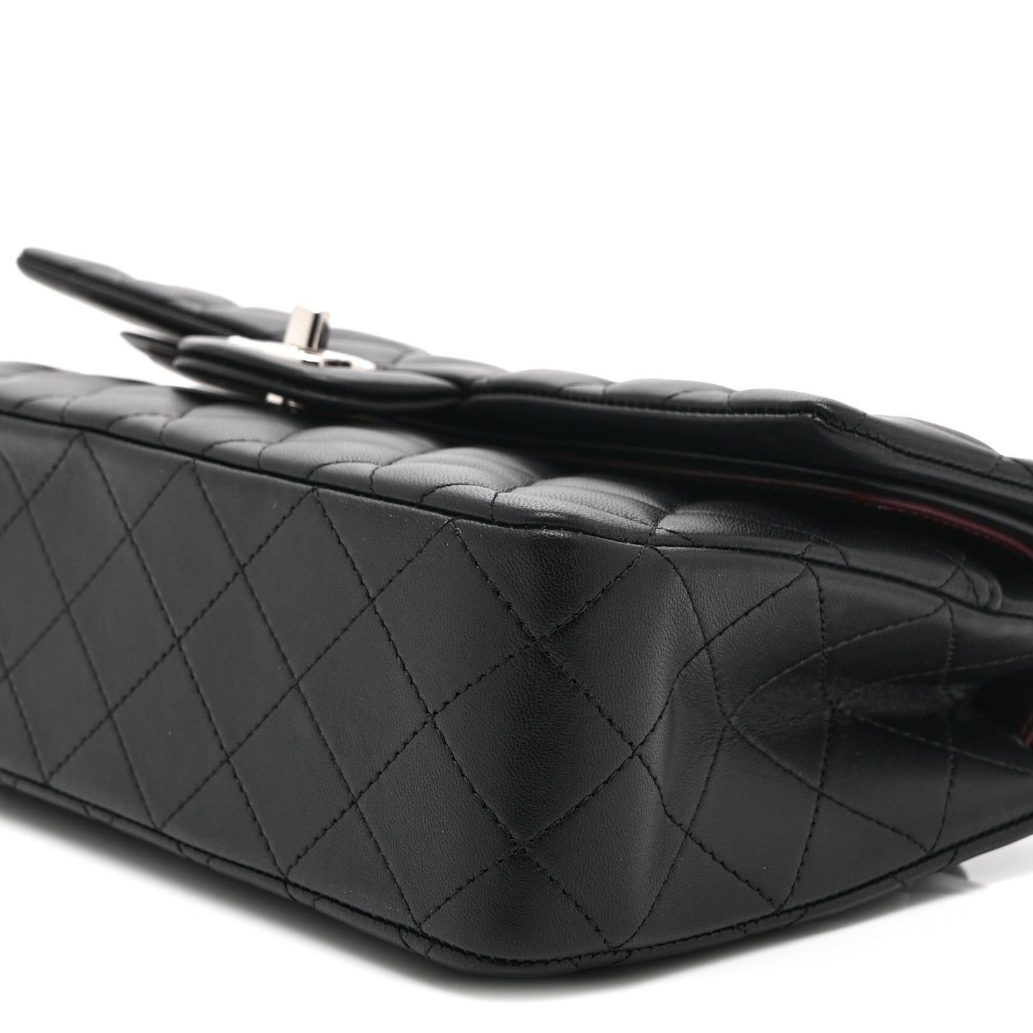 Chanel Lambskin Quilted Medium Double Flap Black