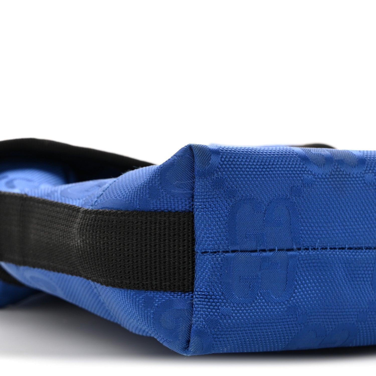 Gucci Econyl Nylon Monogram Off The Grid Messenger Bag Orient Blue Black