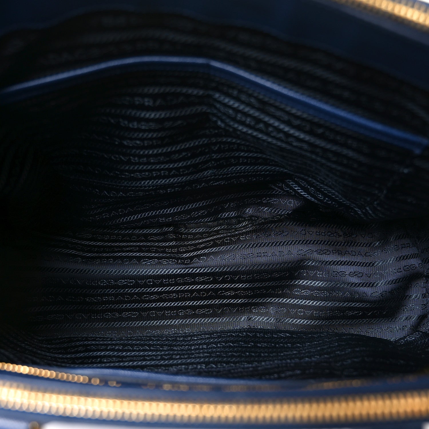 Prada Saffiano Lux Large Galleria Double Zip Tote Bluette