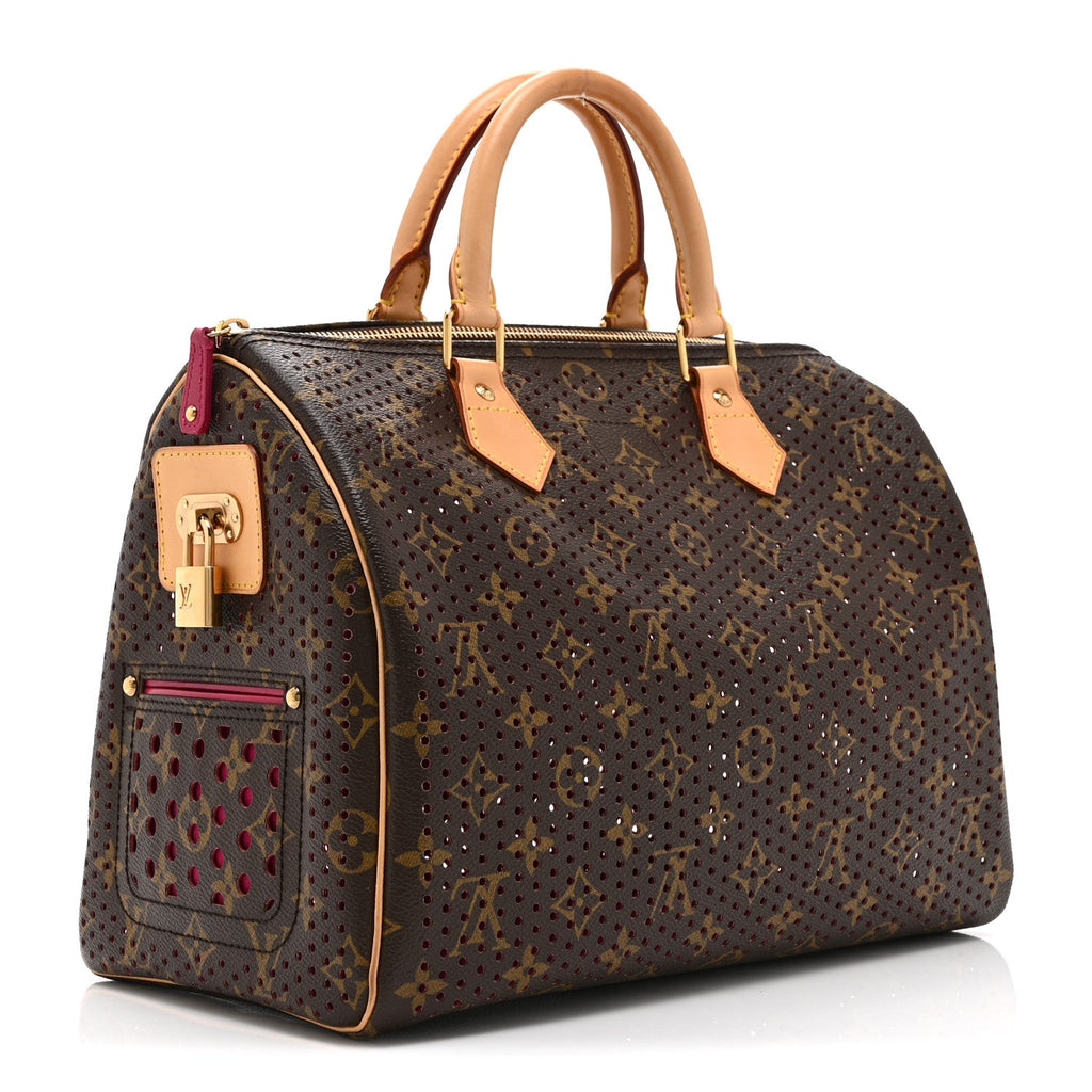Louis Vuitton Monogram Perforated Speedy 30 Fuchsia