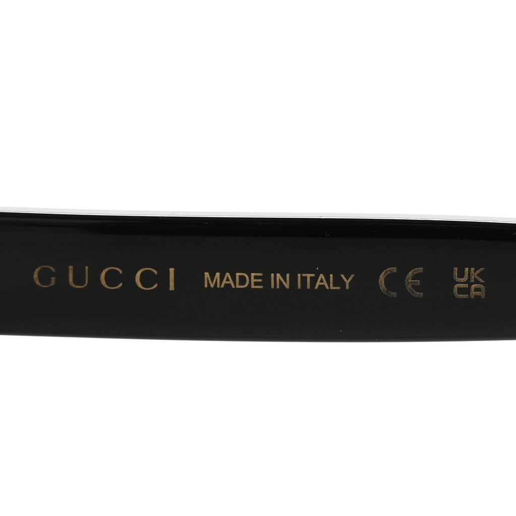 Gucci Acetate Round Frame Sunglasses GG1241S Black White