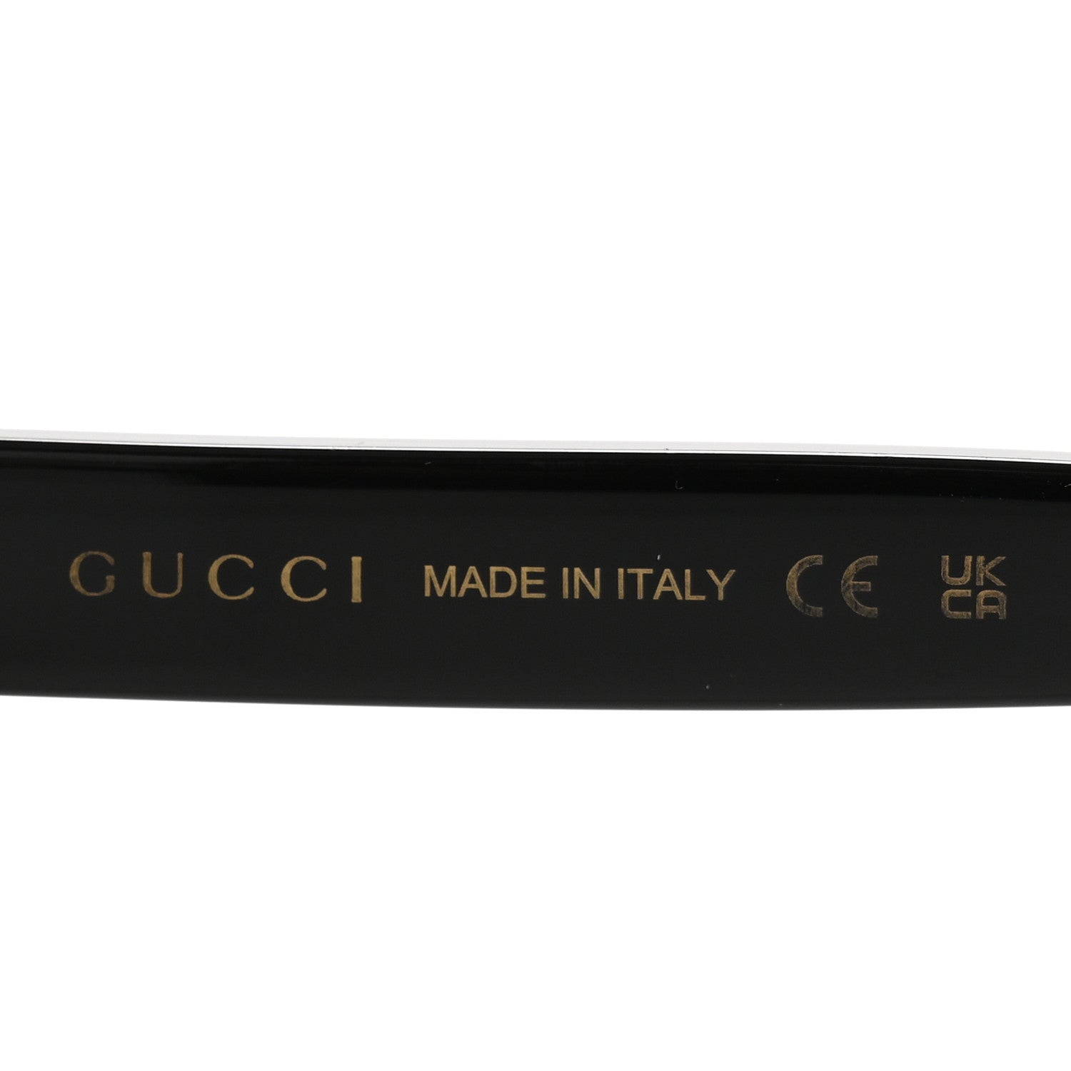 Gucci Acetate Round Frame Sunglasses GG1241S Black White