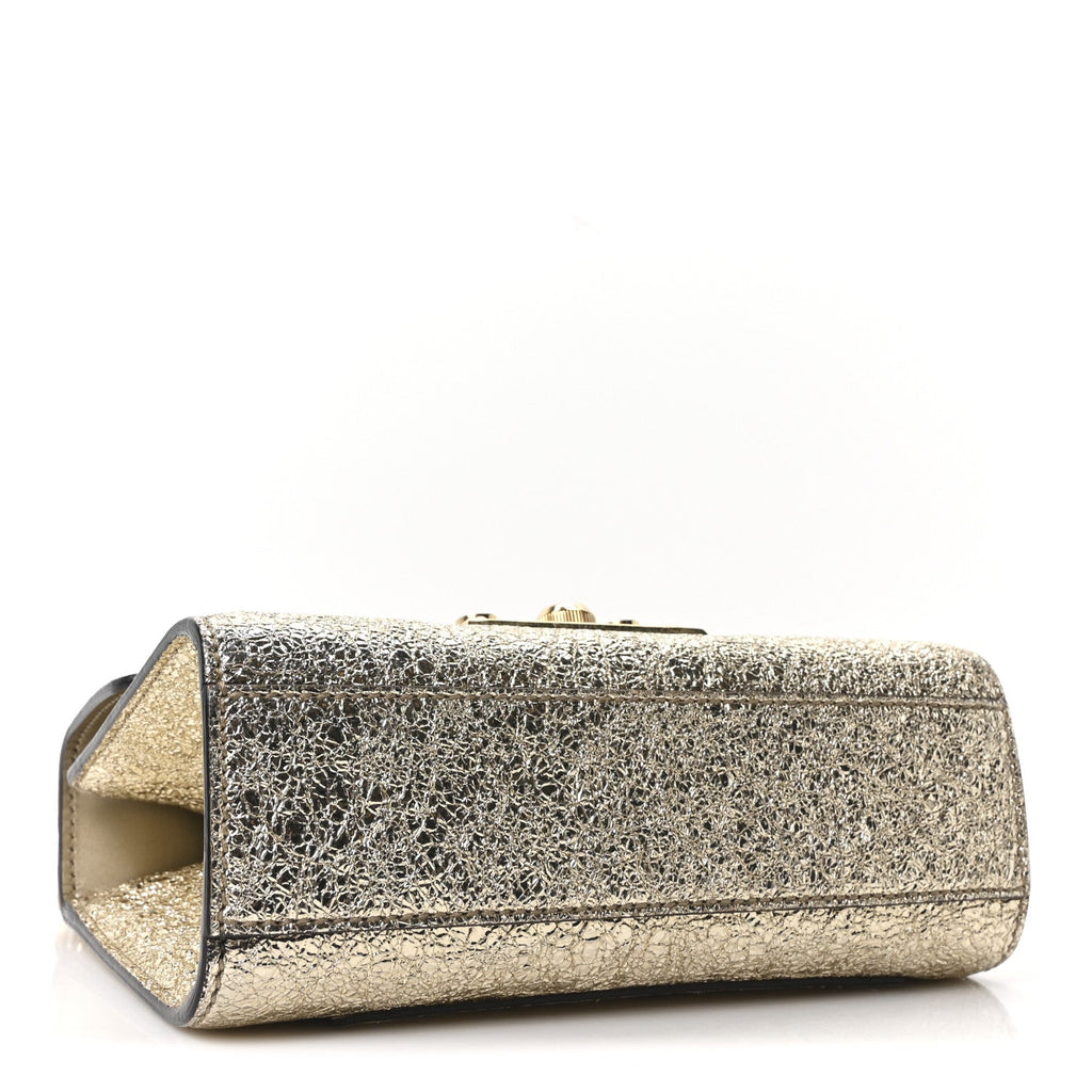 Gucci Galassia Small Padlock Shoulder Bag Platino