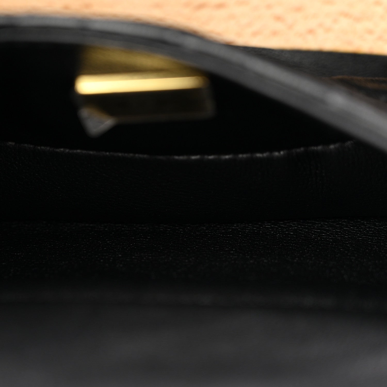 Chanel Beech Wood Lambskin Round CC Vanity Case Black