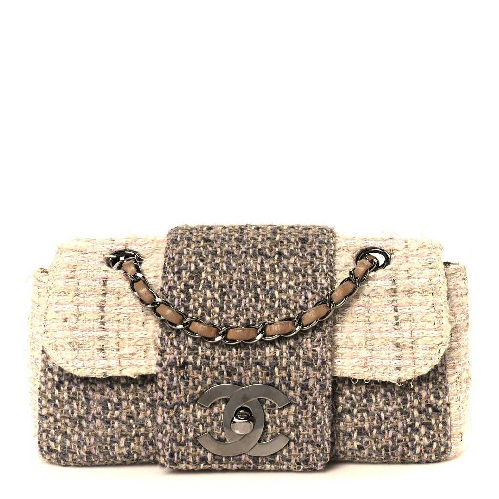 Chanel Tweed Small Fantasy Flap Grey