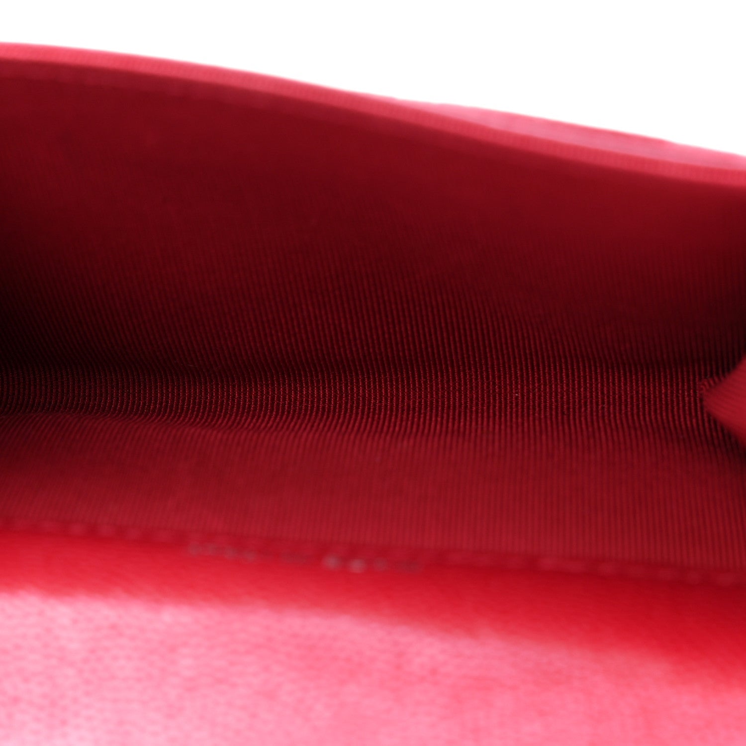 Caviar Quilted Flap Card Holder Wallet Red