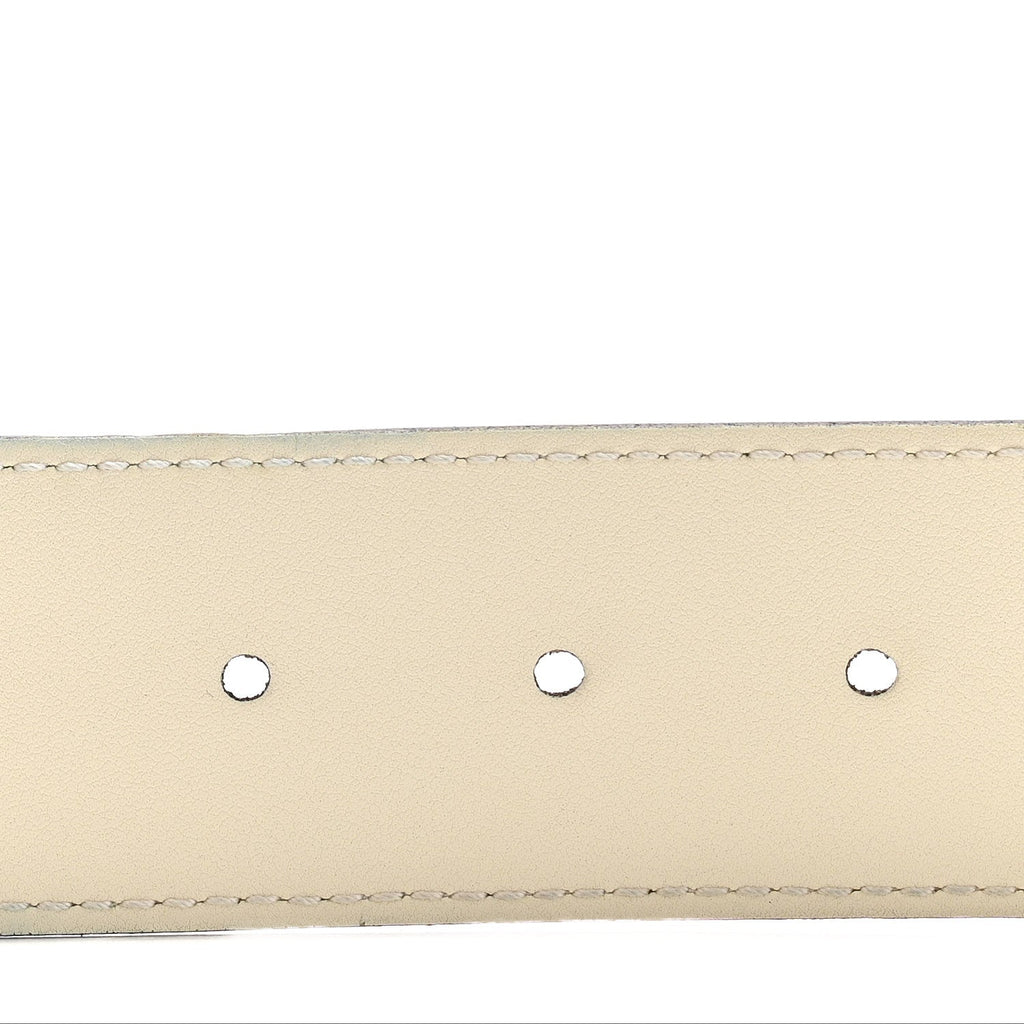 Gucci Calfskin Double G 40mm Belt 85 34 Mystic White