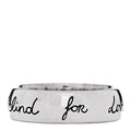 Gucci Sterling Silver Blind for Love Band Ring 45 3.25