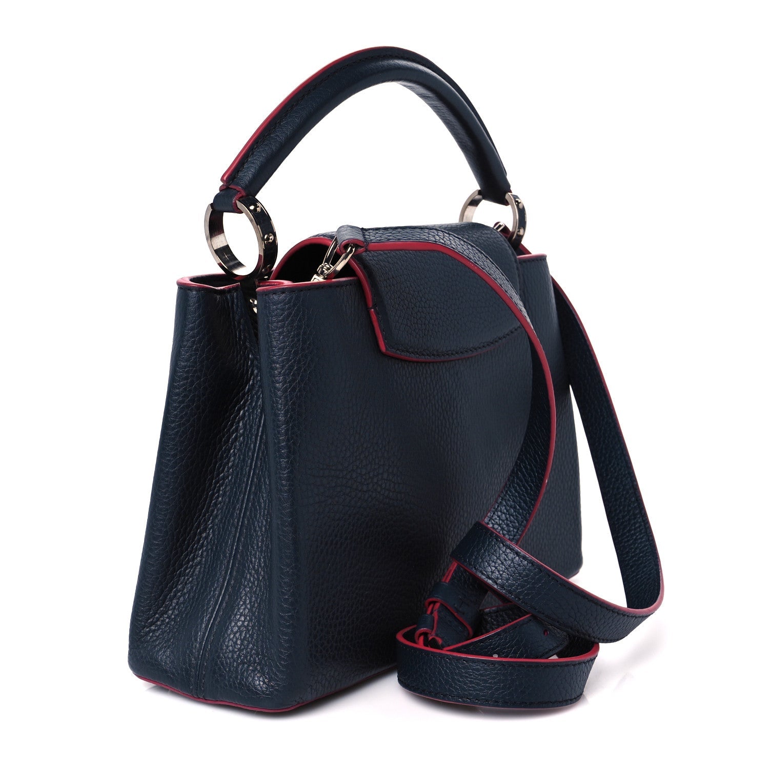 Louis Vuitton Taurillon Capucines BB Marine Rouge