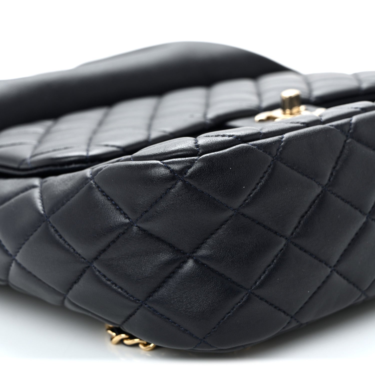 Chanel Lambskin Quilted Large In Seoul Backpack Navy