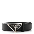 Prada Saffiano Triangle Belt 100 40 Black