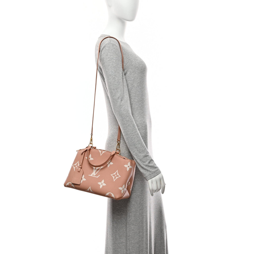 Louis Vuitton Empreinte Monogram Giant Petit Palais Rose Trianon Creme