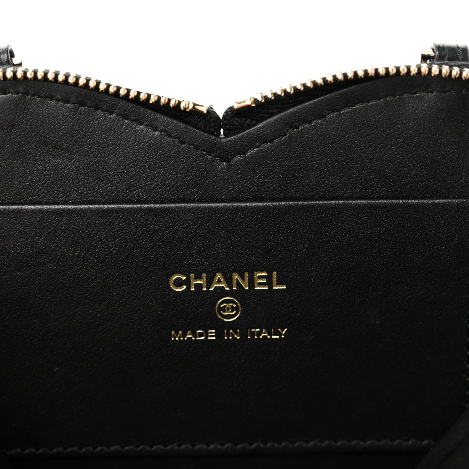 Chanel Patent Calfskin Resin Quilted CC Heart Clutch With Chain Black