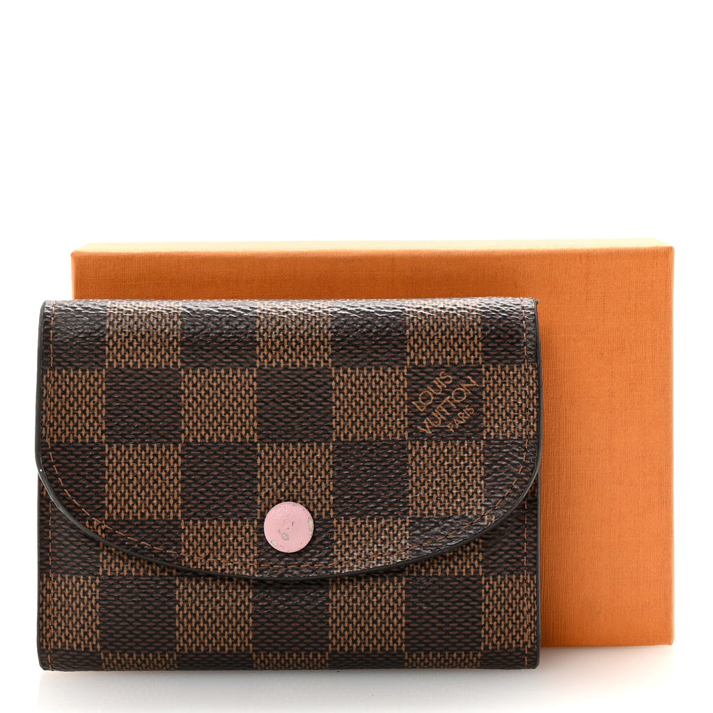 Louis Vuitton Damier Ebene Rosalie Coin Purse Rose Ballerine