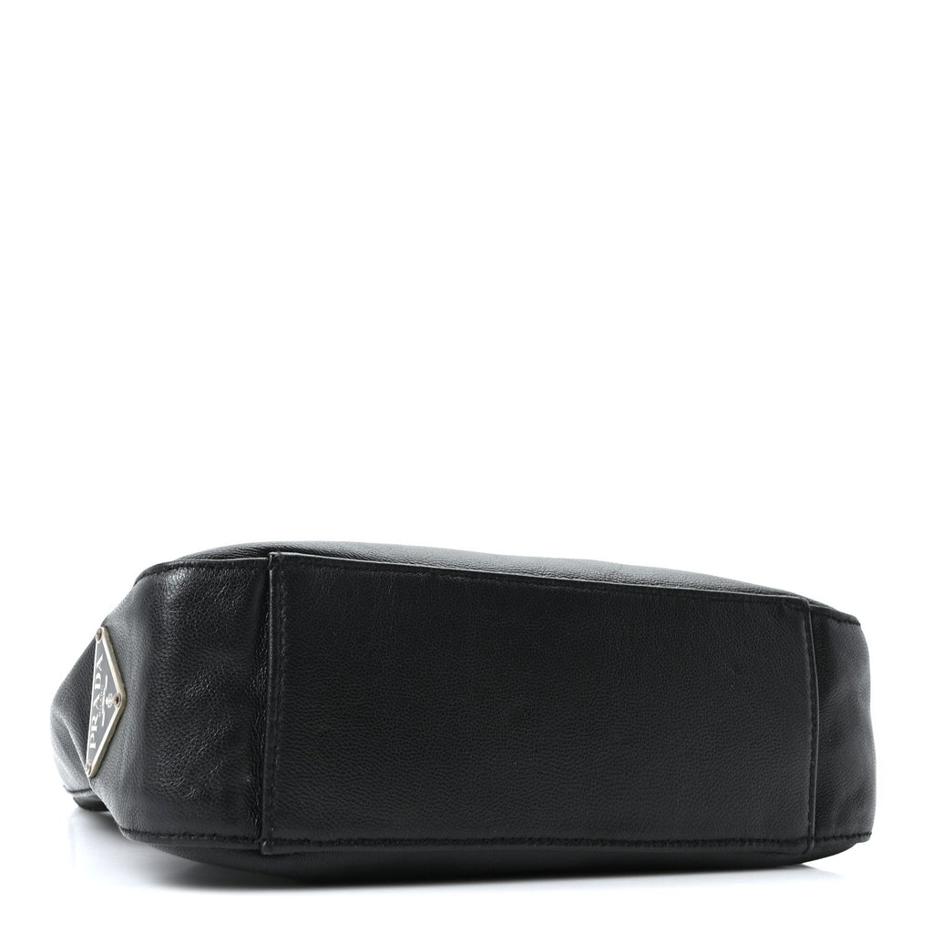 Prada Nappa Mini Triangle Hobo Black