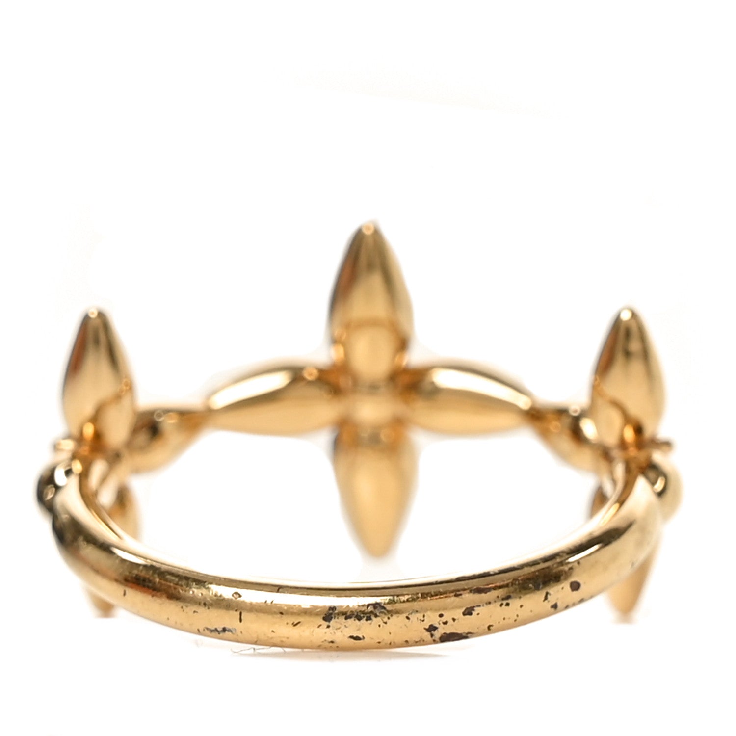 Louis Vuitton Metal Louisette Signature Ring S Gold