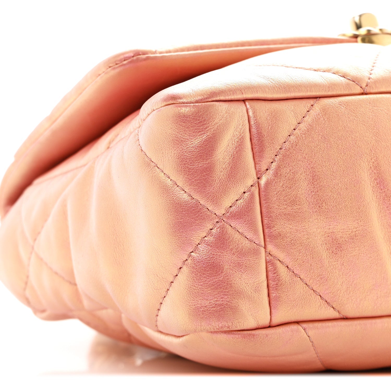 Chanel Iridescent Calfskin Quilted Medium Chanel 19 Flap Pink