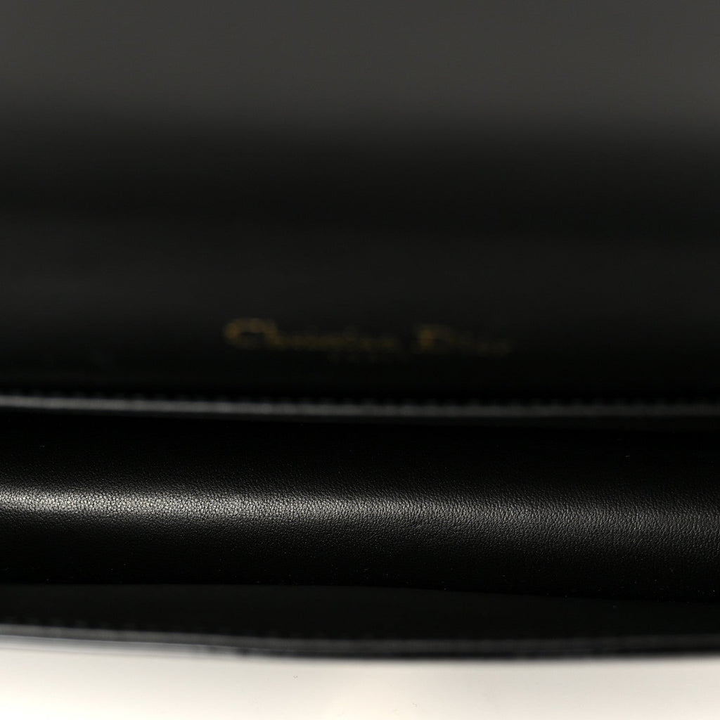 Christian Dior Patent Cannage Lady Dior Pouch Black