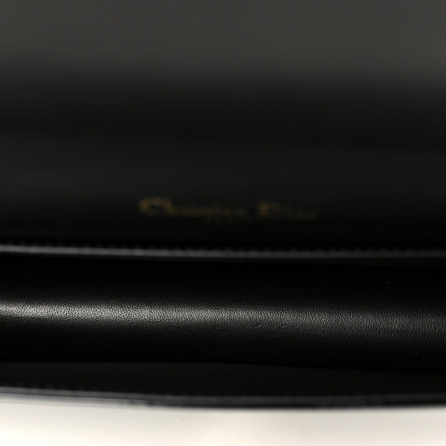 Christian Dior Patent Cannage Lady Dior Pouch Black