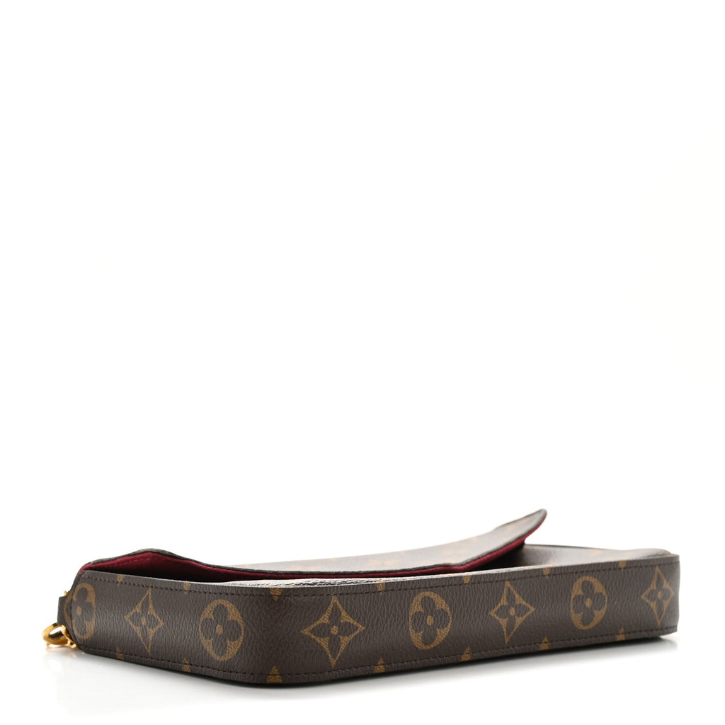 Louis Vuitton Monogram Pochette Felicie Chain Wallet Fuchsia